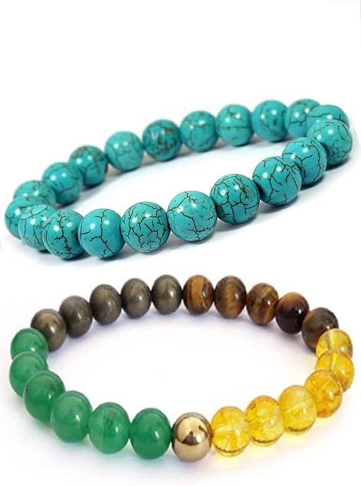 Multiagate_Stone,_Crystal,_Turquoise_Bracelet_Set_(Pack_of_2)