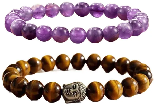 Multiagate_Crystal,_Tiger's_Eye_Bracelet_Set_(Pack_of_2)