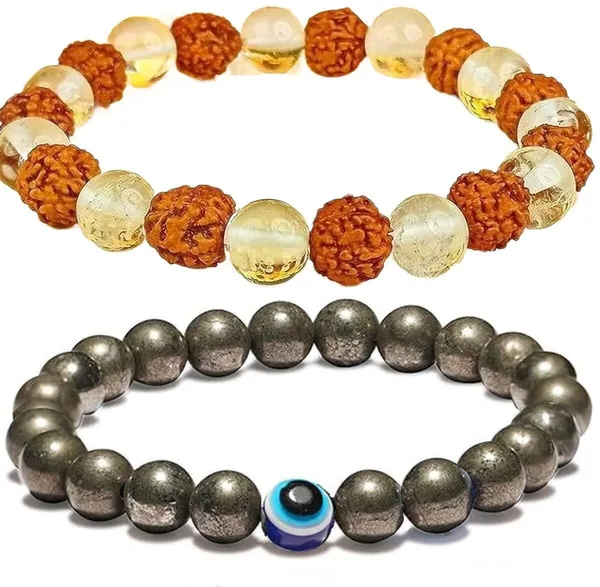Multiagate_Stone,_Crystal,_Rudraksha,_Clear_Quartz_Bracelet_Set_(Pack_of_2)