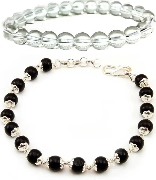 Multiagate_Stone,_Wood,_Crystal,_Clear_Quartz,_Alloy_Bracelet_Set_(Pack_of_2)