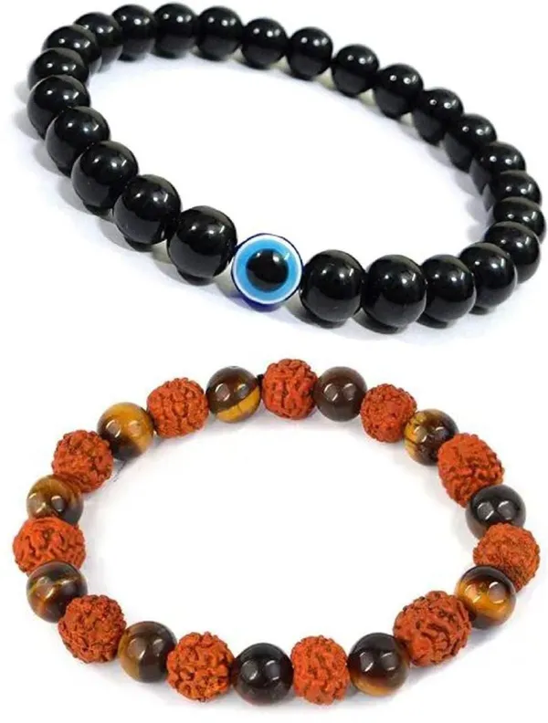 Multiagate_Stone,_Crystal,_Tiger's_Eye,_Rudraksha,_Evil_Eye_Bracelet_Set_(Pack_of_2)