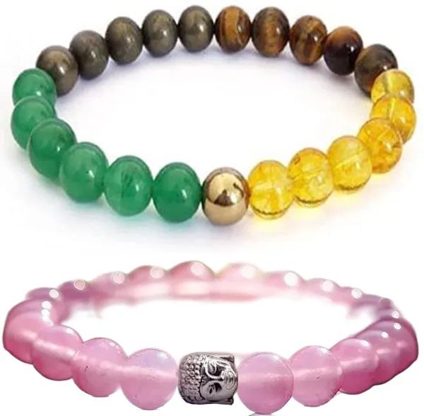 Multiagate_Stone,_Rose_Quartz,_Silver,_Crystal_Bracelet_Set_(Pack_of_2)
