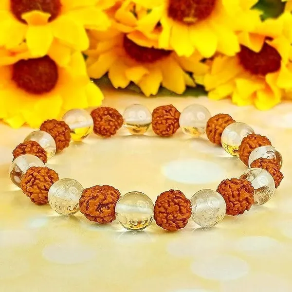 Multiagate_Pyrite,_Crystal,_Rudraksha,_Clear_Quartz_Bracelet_Set_(Pack_of_2)