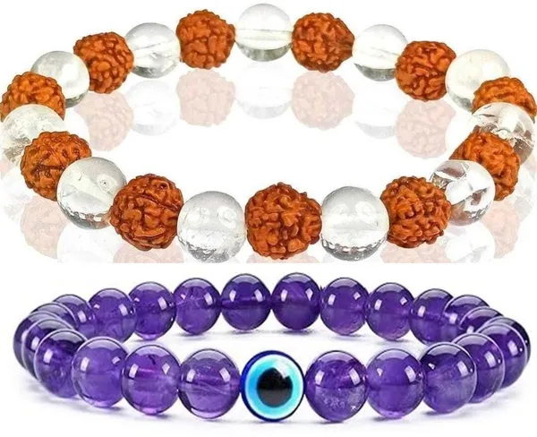 Multiagate_Crystal,_Rudraksha,_Clear_Quartz_Bracelet_Set_(Pack_of_2)