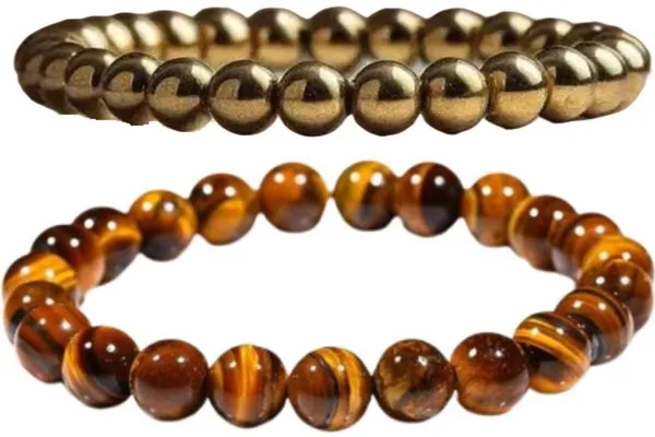 Multiagate_Crystal,_Golden_Pyrite,_Tiger's_Eye_Bracelet_Set_(Pack_of_2)