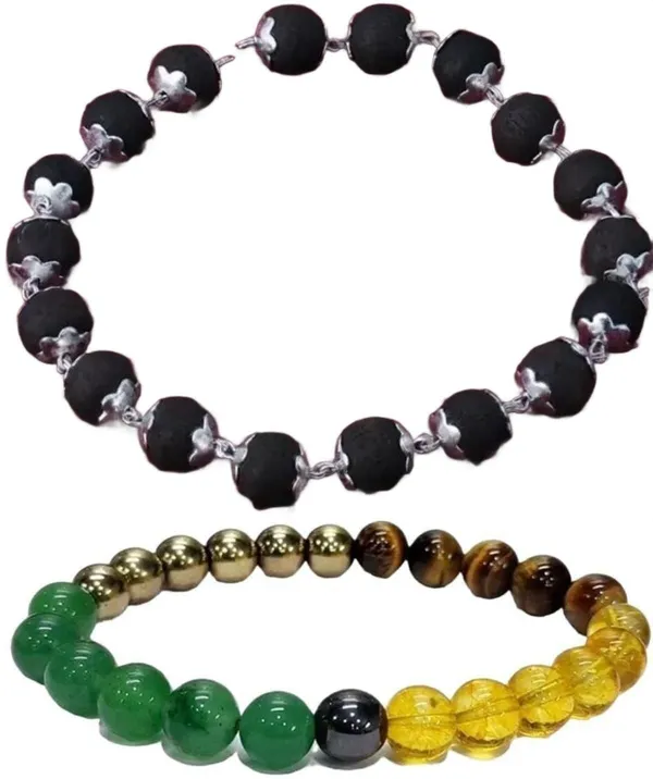 Multiagate_Wood,_Stone_Bracelet_Set_(Pack_of_2)
