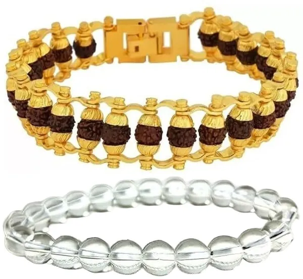 Multiagate_Stone,_Crystal,_Rudraksha,_Clear_Quartz_Bracelet_Set_(Pack_of_2)