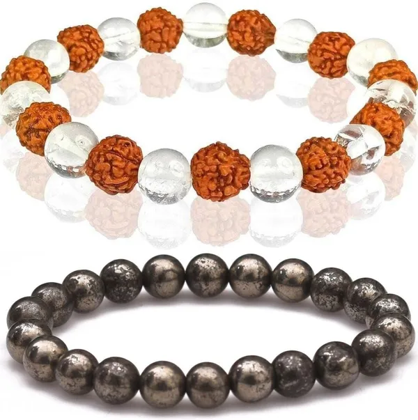 Multiagate_Crystal,_Rudraksha,_Clear_Quartz_Bracelet_Set_(Pack_of_2)