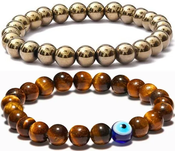 Multiagate_Stone,_Golden_Pyrite_Bracelet_Set_(Pack_of_2)