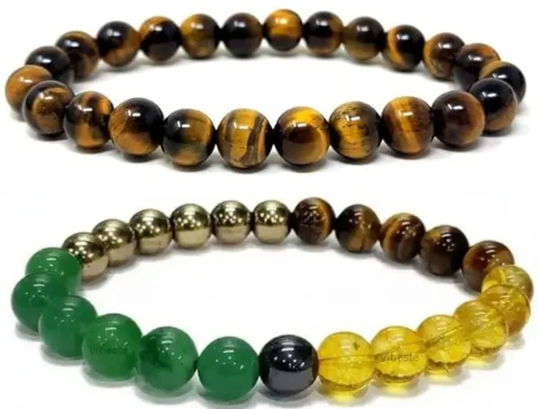 Multiagate_Stone,_Green_Aventurine,_Crystal,_Golden_Pyrite,_Tiger's_Eye,_Citrine_Bracelet_Set_(Pack_of_2)