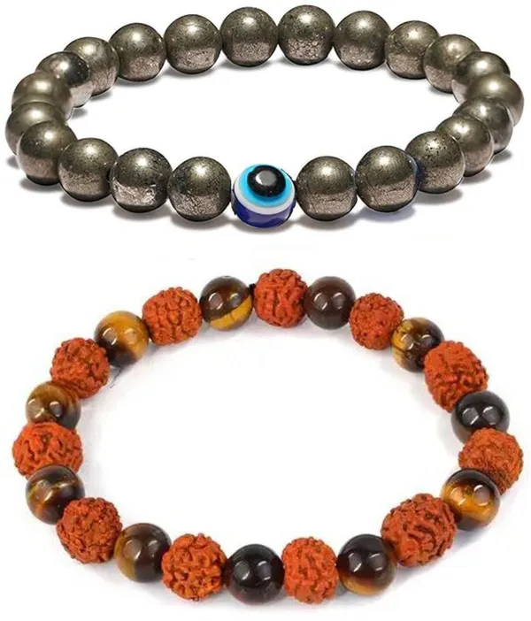 Multiagate_Stone,_Crystal,_Tiger's_Eye,_Rudraksha_Bracelet_Set_(Pack_of_2)