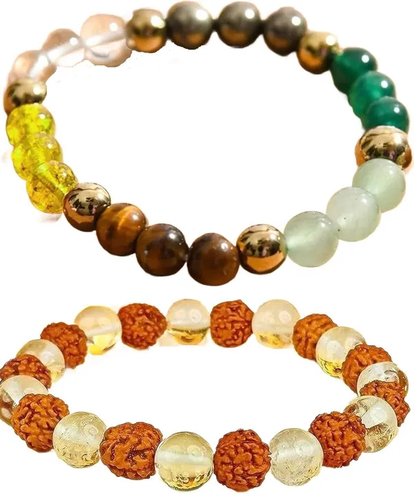 Multiagate_Stone,_Crystal,_Rudraksha,_Clear_Quartz_Bracelet_Set_(Pack_of_2)