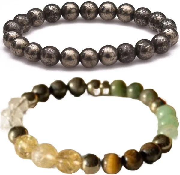 Multiagate_Pyrite,_Stone,_Green_Aventurine,_Amethyst,_Crystal,_Tiger's_Eye,_Citrine,_Green_Jade_Bracelet_Set_(Pack_of_2)