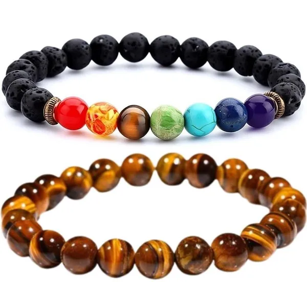 Multiagate_Pyrite,_Stone,_Green_Aventurine,_Amethyst,_Tiger's_Eye,_Citrine,_Turquoise,_7_Chakra,_Green_Jade_Bracelet_Set_(Pack_of_2)