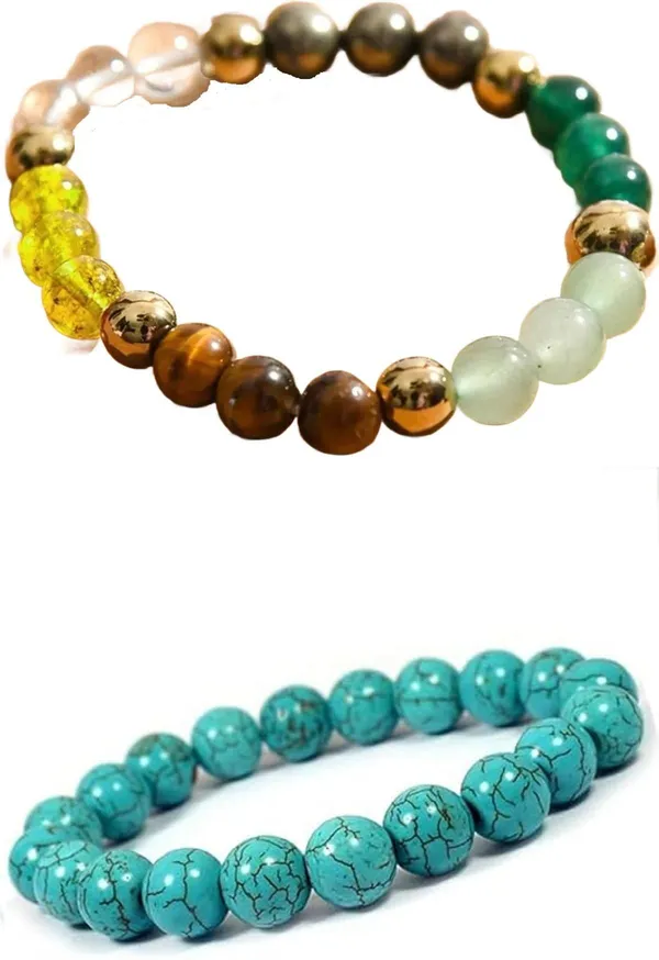 Multiagate_Stone,_Crystal,_Turquoise_Bracelet_Set_(Pack_of_2)