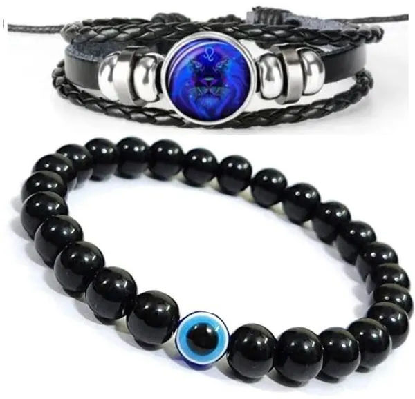Multiagate_Evil_Eye,_Leather_Bracelet_Set_(Pack_of_2)