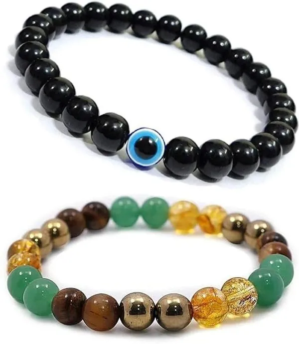 Multiagate_Green_Aventurine,_Golden_Pyrite,_Crystal,_Tiger's_Eye,_Citrine,_Evil_Eye_Bracelet_Set_(Pack_of_2)