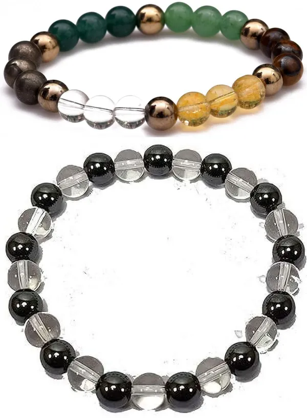 Multiagate_Pyrite,_Green_Aventurine,_Crystal,_Tiger's_Eye,_Citrine_Bracelet_Set_(Pack_of_2)