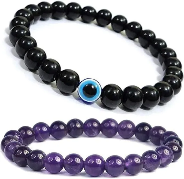 Multiagate_Amethyst,_Crystal,_Evil_Eye_Bracelet_Set_(Pack_of_2)