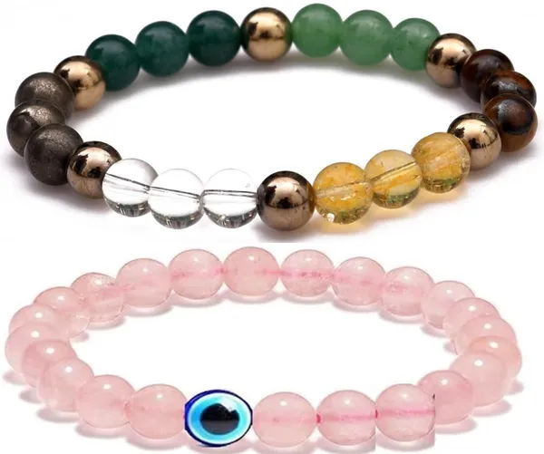 Multiagate_Pyrite,_Green_Aventurine,_Crystal,_Tiger's_Eye,_Citrine_Bracelet_Set_(Pack_of_2)