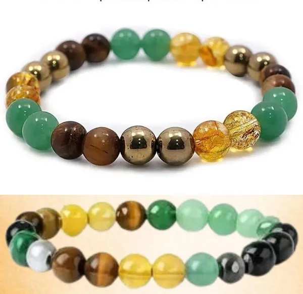 Multiagate_Pyrite,_Green_Aventurine,_Golden_Pyrite,_Tiger's_Eye,_Citrine,_Clear_Quartz_Bracelet_Set_(Pack_of_2)