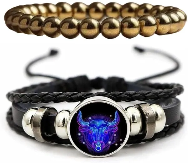 Multiagate_Crystal,_Golden_Pyrite,_Leather_Bracelet_Set_(Pack_of_2)