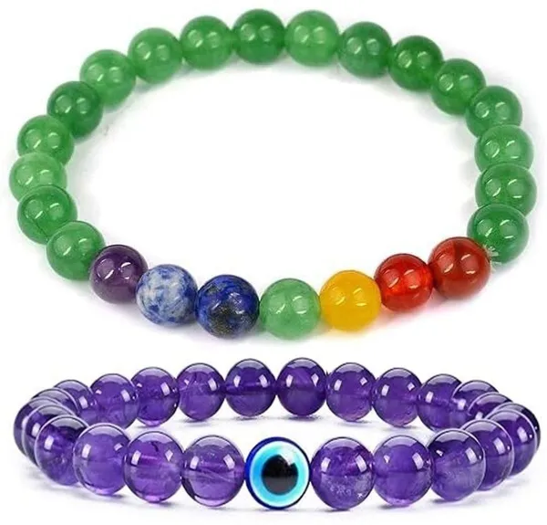 Multiagate_Lapiz_Lazuli,_Green_Aventurine,_Amethyst,_Crystal,_Lava,_7_Chakra,_Clear_Quartz,_Green_Jade_Bracelet_Set_(Pack_of_2)