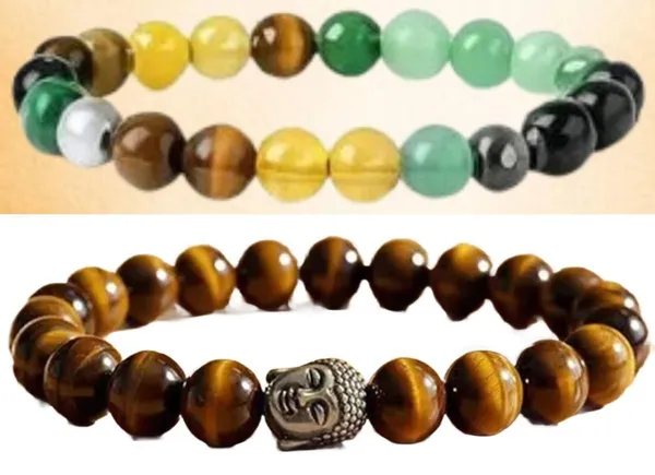 Multiagate_Pyrite,_Green_Aventurine,_Tiger's_Eye,_Citrine,_Clear_Quartz_Bracelet_Set_(Pack_of_2)