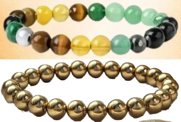 Multiagate_Pyrite,_Green_Aventurine,_Tiger's_Eye,_Citrine,_Clear_Quartz_Bracelet_Set_(Pack_of_2)