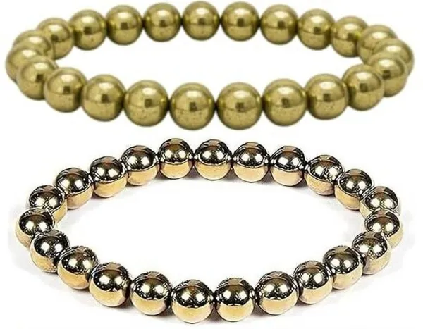 Multiagate_Stone,_Golden_Pyrite_Bracelet_Set_(Pack_of_2)