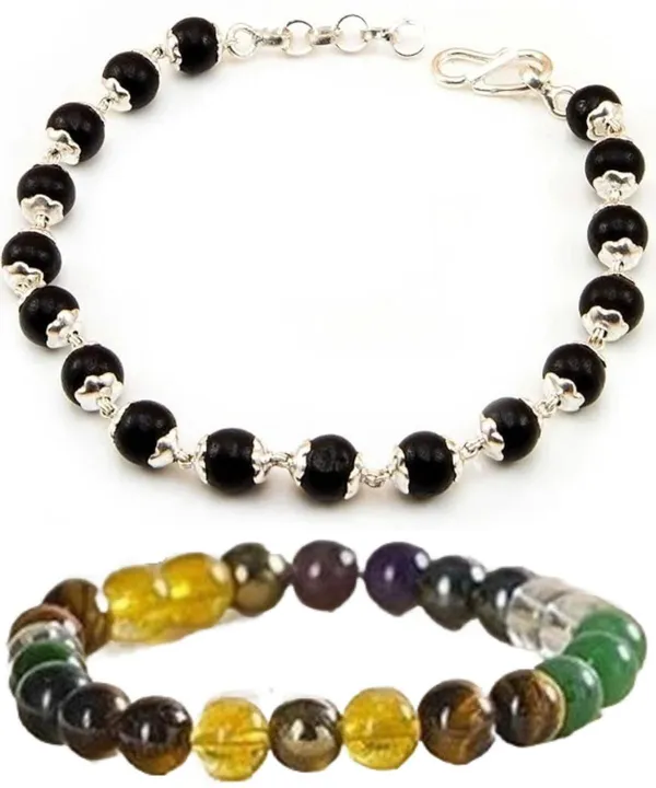 Multiagate_Pyrite,_Wood,_Hematite,_Green_Aventurine,_Amethyst,_Tiger's_Eye,_Citrine,_Alloy_Bracelet_Set_(Pack_of_2)