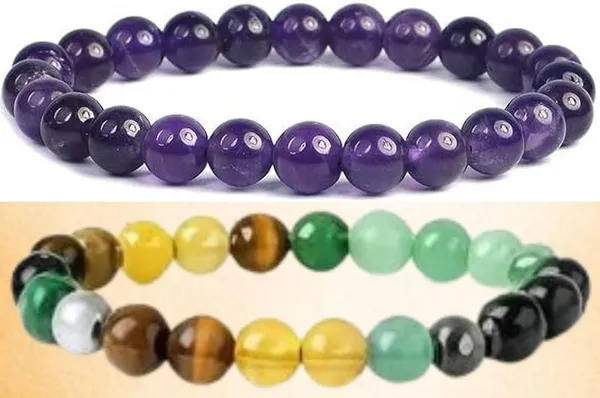 Multiagate_Pyrite,_Green_Aventurine,_Amethyst,_Crystal,_Tiger's_Eye,_Citrine,_Clear_Quartz_Bracelet_Set_(Pack_of_2)