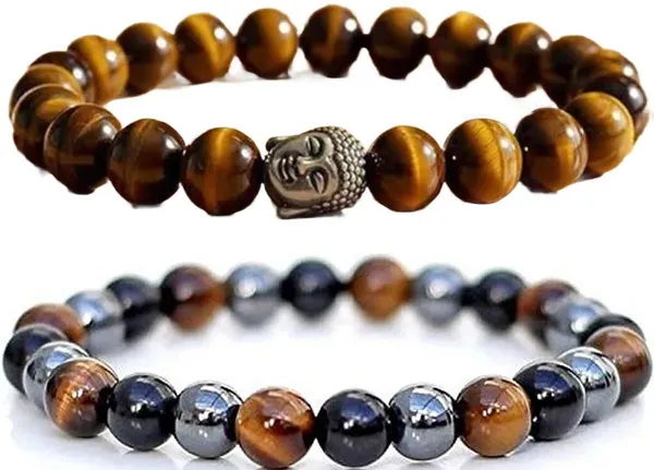 Multiagate_Crystal,_Tiger's_Eye,_Glass_Bracelet_Set_(Pack_of_2)