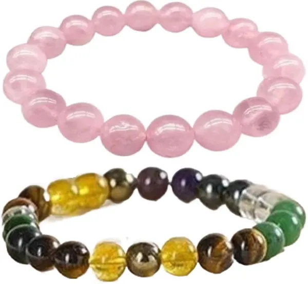 Multiagate_Pyrite,_Rose_Quartz,_Hematite,_Green_Aventurine,_Amethyst,_Tiger's_Eye,_Citrine_Bracelet_Set_(Pack_of_2)