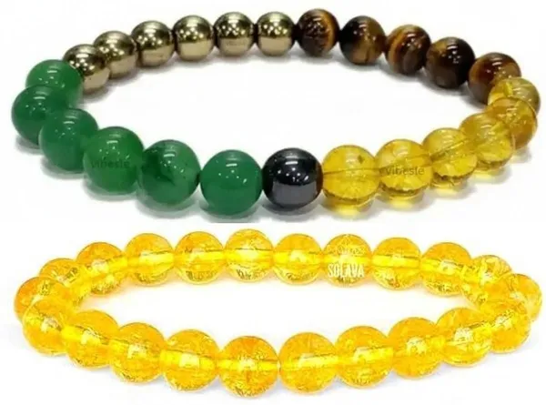 Multiagate_Stone,_Green_Aventurine,_Golden_Pyrite,_Crystal,_Tiger's_Eye,_Citrine_Bracelet_Set_(Pack_of_2)