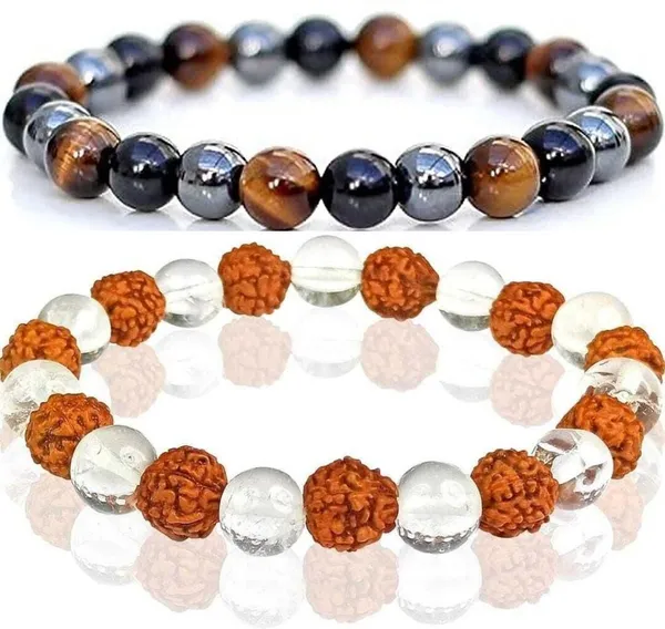 Multiagate_Crystal,_Rudraksha,_Glass,_Clear_Quartz_Bracelet_Set_(Pack_of_2)