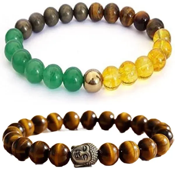 Multiagate_Crystal,_Tiger's_Eye_Bracelet_Set_(Pack_of_2)