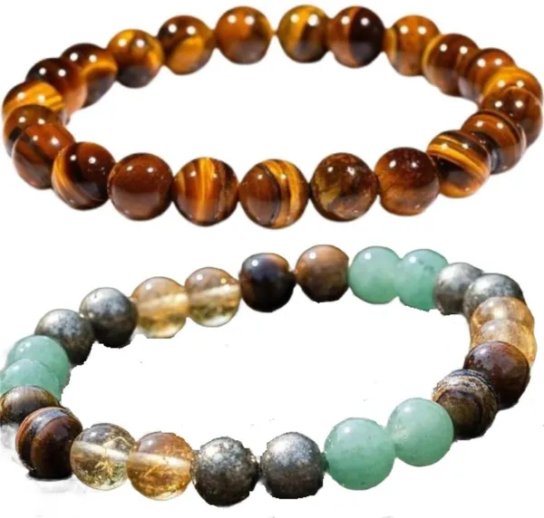 Multiagate_Crystal,_Tiger's_Eye_Bracelet_Set_(Pack_of_2)