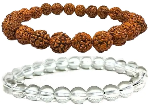Multiagate_Stone,_Crystal,_Rudraksha,_Clear_Quartz_Bracelet_Set_(Pack_of_2)