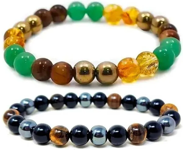 Multiagate_Pyrite,_Stone,_Green_Aventurine,_Tiger's_Eye,_Citrine,_Black_Obsidian_Bracelet_Set_(Pack_of_2)
