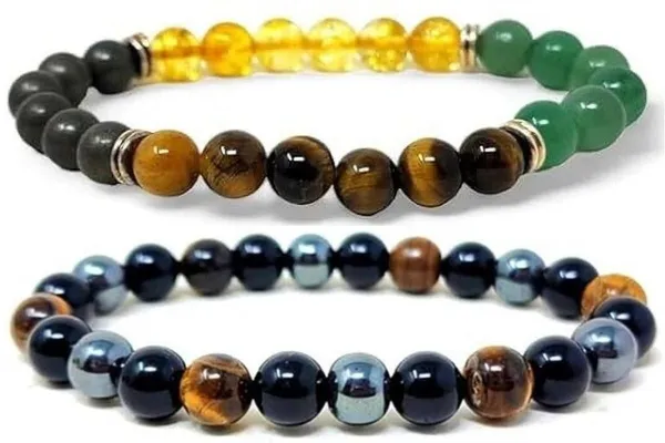 Multiagate_Stone,_Crystal,_Tiger's_Eye,_Black_Obsidian_Bracelet_Set_(Pack_of_2)