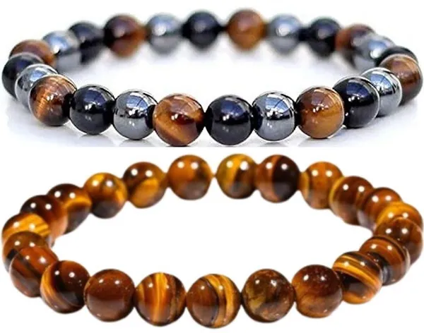 Multiagate_Crystal,_Tiger's_Eye,_Glass_Bracelet_Set_(Pack_of_2)