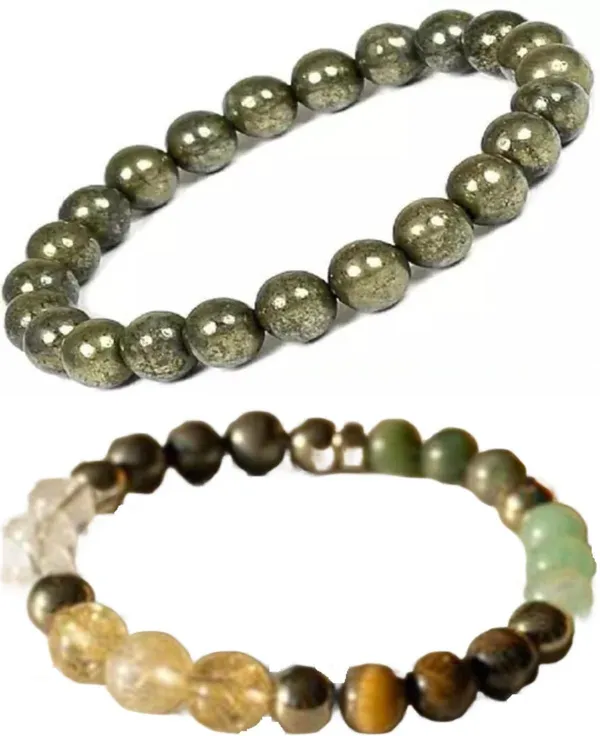 Multiagate_Pyrite,_Stone,_Green_Aventurine,_Amethyst,_Crystal,_Tiger's_Eye,_Citrine,_Green_Jade_Bracelet_Set_(Pack_of_2)
