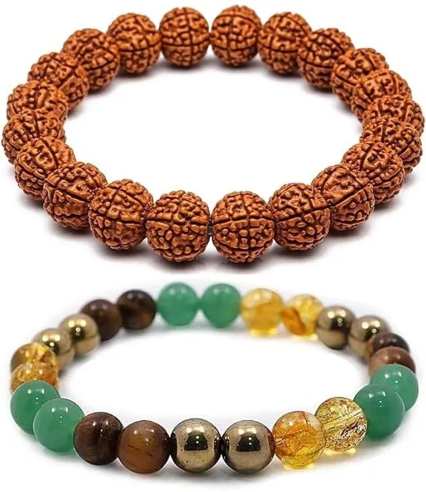 Multiagate_Stone,_Green_Aventurine,_Golden_Pyrite,_Crystal,_Tiger's_Eye,_Citrine_Bracelet_Set_(Pack_of_2)