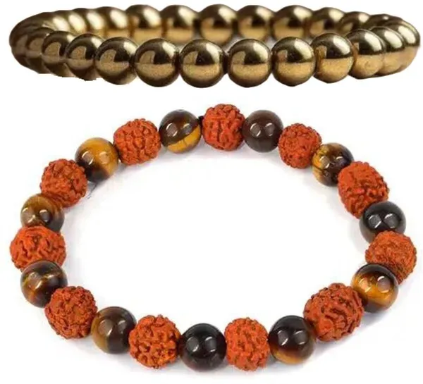 Multiagate_Stone,_Crystal,_Golden_Pyrite,_Tiger's_Eye,_Rudraksha_Bracelet_Set_(Pack_of_2)