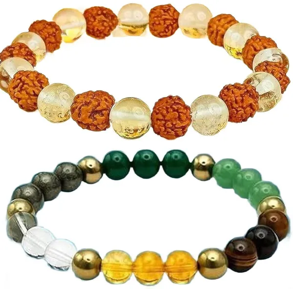 Multiagate_Stone,_Crystal,_Rudraksha,_Clear_Quartz_Bracelet_Set_(Pack_of_2)