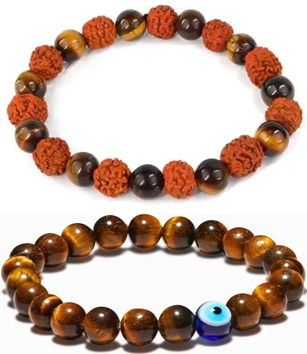 Multiagate_Stone,_Crystal,_Tiger's_Eye,_Rudraksha_Bracelet_Set_(Pack_of_2)