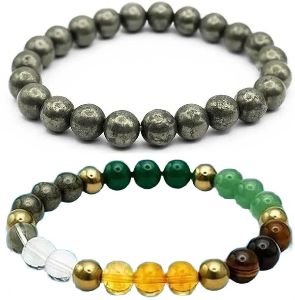 Multiagate_Pyrite,_Stone_Bracelet_Set_(Pack_of_2)