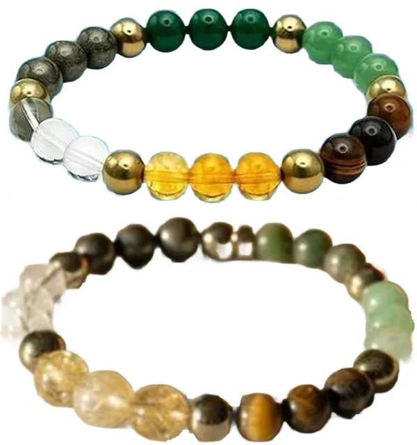 Multiagate_Pyrite,_Stone,_Green_Aventurine,_Amethyst,_Crystal,_Tiger's_Eye,_Citrine,_Green_Jade_Bracelet_Set_(Pack_of_2)