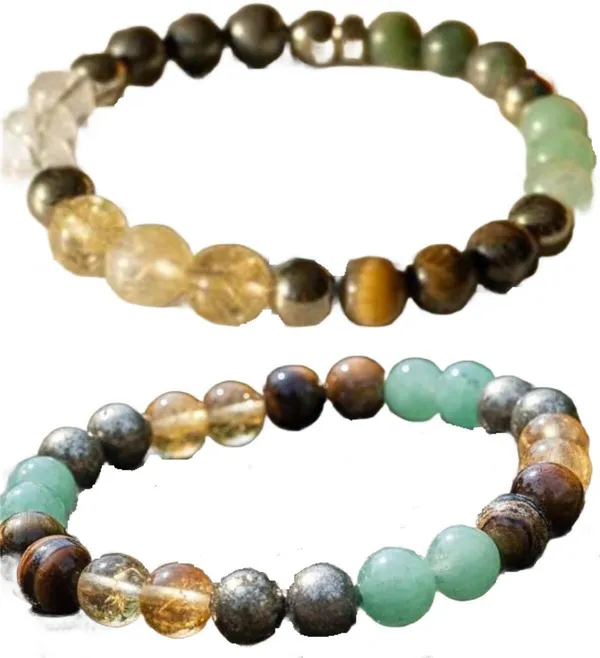 Multiagate_Pyrite,_Stone,_Green_Aventurine,_Amethyst,_Crystal,_Tiger's_Eye,_Citrine,_Green_Jade_Bracelet_Set_(Pack_of_2)